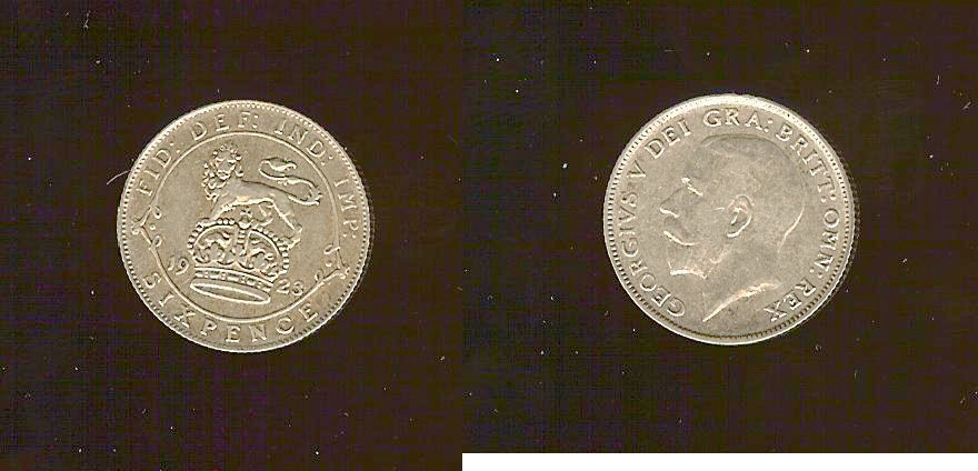 English 6 pence 1923 gEF